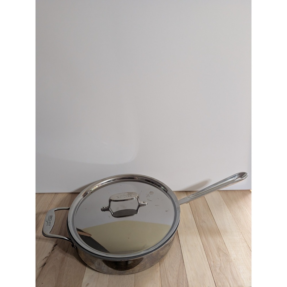 All-Clad d5 Nonstick Stainless 4-Qt Essential Pan With Lid Skillet USA